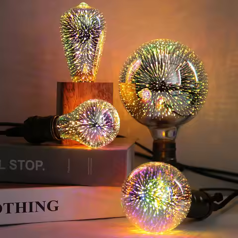 3D Edison LED Lights Bulb E27 220V Vintage Christmas Ampoule Decor Colorful Edison LED Lamp For Home