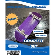 BRILLIANTE FINGERBOARD COMPLETE SET PURPLE 36MM + DECK + TRUCKS + WHEELS + FOAM TAPE
