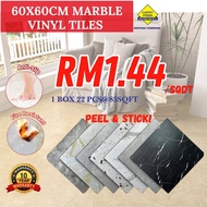 [READY STOCK] 45X45cm & 60X60cm Lantai Vinyl Marmar Jubin Lantai Marmar Lantai Vinyl PVC Pelekat Lan