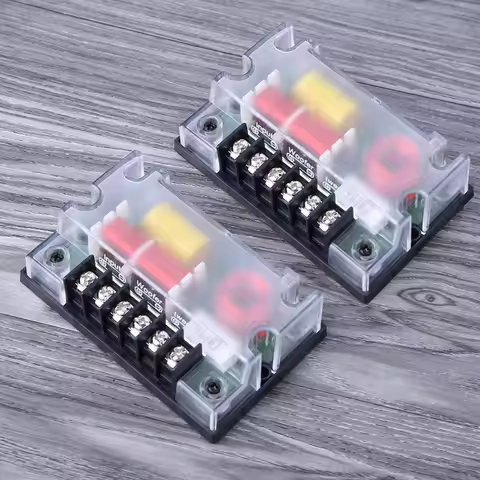 2 PCS Car 2 Way Audio Speaker Frequency Divider Crossover Filter Car Audio Crossover Car Speaker Aut