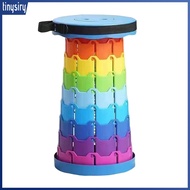 Adjustable Height Folding Chair Lightweight Foldable Chair Portable Telescoping Folding Stool for Ou