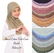 SHAWL BUDAK KIDS SELENDANG | BAWAL CURVE BUDAK | Bawal Budak | Tudung Budak Perempuan | Tudung Kanak