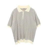 เสื้อโปโล Dior มือสอง รุ่น Oblique ผ้าถักคอตตอน สำหรับผู้ชาย สภาพ A