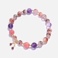 超級七紅紋石14K包金水晶手鍊 超七 Super Seven