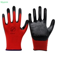 Mypink 1pairs Winter Warm Tire Rubber Wear-resistant Anti-slip Labor Protection Gloves Nitrile Gloves Construction Gardening Gloves SG