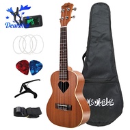 {Ds}Concert Ukulele Kits 23 Inch with Bag Tuner Capo Strap Instrument