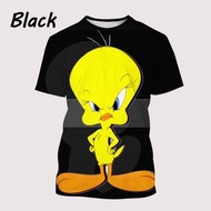 New Fashion Cartoon Anime Character Tweety Bird 3D Printing T-shirt Personality Hip-hop Unisex