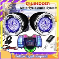 【W】Motorcycle Stereo Speakers Wireless Bluetooth MP3 Player Waterproof FM Audio for Motor Scooter Bike ATV UTV