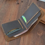 Crazy Horse Quality Genuine Cowhide Wallet Handmade Designer Vintage