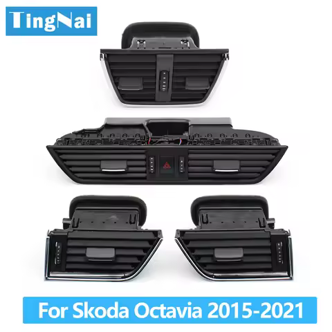 Car Front Rear Dashboard Air Vent AC Vent Grille Assembly For Skoda Octavia 3 A7 5E MK3 2015-2021 5E