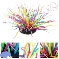 CYANCLOUD Artificial Sea Anemone Coral, Luminous Feature Silicone Silicone Anemone Coral, Ornament C