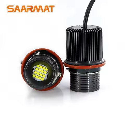 2PC 160W Error Free LED Angel Eyes Marker Lights Bulbs For BMW E39 E60 E61 E53 E63 E65 E66 E87 525i 