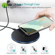 MEIHUAA Charger Pad, 30W Fast Charging Wireless Charger, Portable Mini Type-C Ports Induction Wirele
