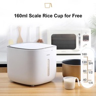 [Wholesale warehouse] Ecoco 10kg smart, high-quality moisture-proof rice container with free rice me
