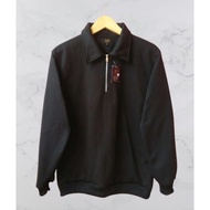 Plain Half Zipper Sweater/Halfzip Premium Basic Sweatershirt/Half Zipper Crewneck Sweatshirt Men Wom