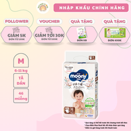 Tã dán Moony Natural siêu cao cấp S58/M46/L38 - Nhập Khẩu Chính Hãng