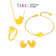 TAKA Jewellery Golden Eclipse 916 Gold - Choose Necklace, Earrings, Ring, Bracelet