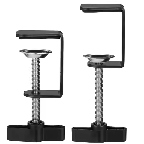 2Pcs Heavy Duty Table C-Shape Clamp Metal -Clamp for Mic Mounting Desk Studio Stage Broadcast Adjust
