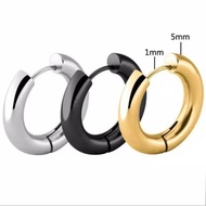 Thick Hoop Earring, Titanium Hoop Piercing Earrings