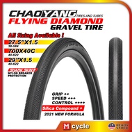 Chaoyang Flying Diamond Gravel Tire 29 27.5 700 40C 40-622 Fold Road Bike MTB Offroad Tayar Lipat Chao Yang Offroad