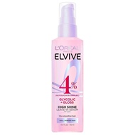 L'Oreal Paris Elvive Glycolic + Gloss High Shine Leave-In Hair Serum, Smooths Dull, Porous Hair Into