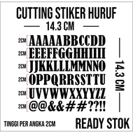Letter Cutting Sticker - letter height 2cm - CUTTING STICKER material SIZE 14.3 X 14.3 CM