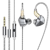 BLON BL07 1DD HiFi in Ear Headphone Monitor with 10mm Fiber Diaphragm Zinc Alloy Faceplate Earbuds, 