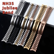 20mm Watch Strap For Seiko NH35 Submariner Case 904L Stainless Steel Sliding Lock For Jubilee Silver