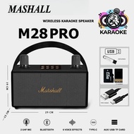 Mashall M28 Wireless Bluetooth Speaker KTV Karaoke Speaker with Microphone Portable Bluetooth Speake