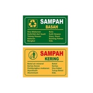 Vinyl Sign Sticker K3 safety WET GARBAGE AND DRY GARBAGE UK.15 X 10 CM - ready to ship