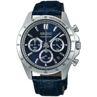 Seiko JDM Spirit Selection SBTR019 Blue Dial Chronograph Quartz Gents Leather Watch