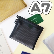 Qingqing Stationery CBG-660 A7 Metal Nylon Zipper Bag/Zipper Bag/Mesh Bag/Gauze Bag/Storage Bag-Simp