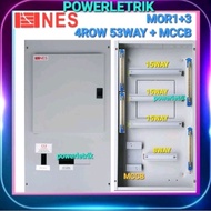 NES METAL DB SINGLE /THREE PHASE MOR1+3 4ROW 53WAY+ (MCCB) METAL CLAD DISTRIBUTION ENCLOSE DB BOARD/