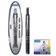 Writech Clictek Retractable Fountain Pen Black Medium Nib with 5 Blue Ink Refills