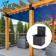 Aoresac Pergola Bracket การเคลือบผงสีดำ Pergola Connector เหล็กกล้าคาร์บอนที่มีเสถียรภาพมัลติฟังก์ชั