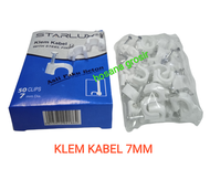KLEM KABEL PAKU BETON 7MM / KLEM KABEL STARLUX 7MM / KLEM KABEL BAGUS