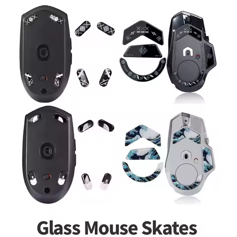 UCONS Durable Glass Mouse Skates for Logitech G305/G304 G502X Smooth Mouse Feet 2.5D Curved Design G