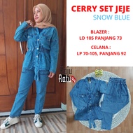 AMANDA SET CERRY BLAZER BAGGY PANTS SET JEJE ONE SET JEANS GSJ