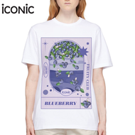 iCONiC BLUEBERRY LABEL JUICE T-SHIRT #6669 เสื้อยืด พิมพ์ลาย น้ำผลไม้ รสบลูเบอรี่ เสื้อยืดผญ เสื้อยื