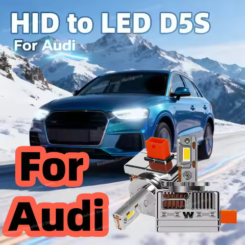 2Pcs Headlights HID 1:1 to LED D5S For Audi Q3 8UB 8UG 2015-2024 Q5 FY A3 S3 A4 B9 A5 A6 C7 Q5 Q7 S6
