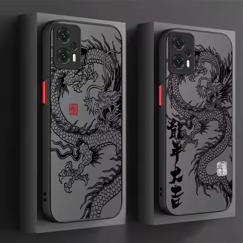 Chinese Dragon PC Case For Xiaomi Poco X6 X7 F6 F5 X5 X3 NFC F3 M6 Pro 4G Mi 13 12 11 Lite 5G 14 13T