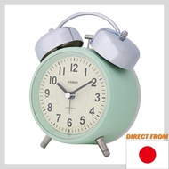 CASIO Alarm Clock Radio Wave Green Analog Loud Twin Bell with Snooze Function Light TQ-720J-3JF