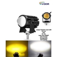 VADOR D2 Laser White Yellow Spotlight Motorcycle Car Truck Bus Bus Bus 12 Volt 24 Volt Matrix Materi
