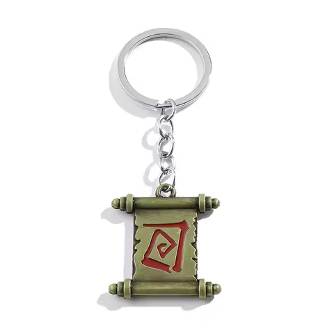 Game Dota 2 Keychain Butcher Pudge Key Chain Totem Pendant Transfer Scroll Amulet Car Key Pendant Ac