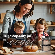 Sourdough Starter Jar Glass, 35oz Wide Mouth, Glass Jar for Sourdough Starter Kit Beginners, Sourdou