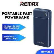 REMAX Power bank 10000mAh RPP-288 Power bank Type C Output Fast Charging 20000mAh PD Power bank