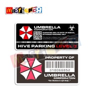 Property of Umbrella Corporate asset sticker TAG hive parking level 3 sticker film game resident evi