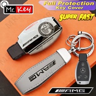 [Mr.Key] AMG Sport 2/3 buttons Key Cover Case For Mercedes Benz GLK GLC CLA GLS AMG A B C S Class