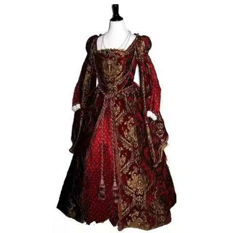 15th Century Renaissance Tudor Elizabethan Queen Costume Ball Gown Queen Anne Boleyn Mary Boleyn Reg