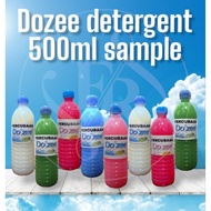 Dozee detergent 500ml sample.